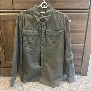 G-Star Charcoal Button-Up Shirt